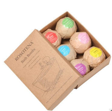 6 pcs Organic Bath Bombs Bubble Bath Mix Essence